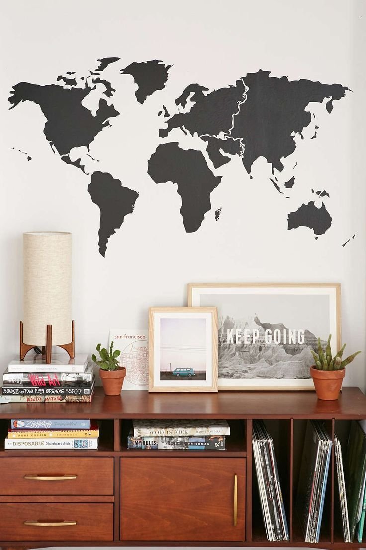 Карта мира на стену декоративная
