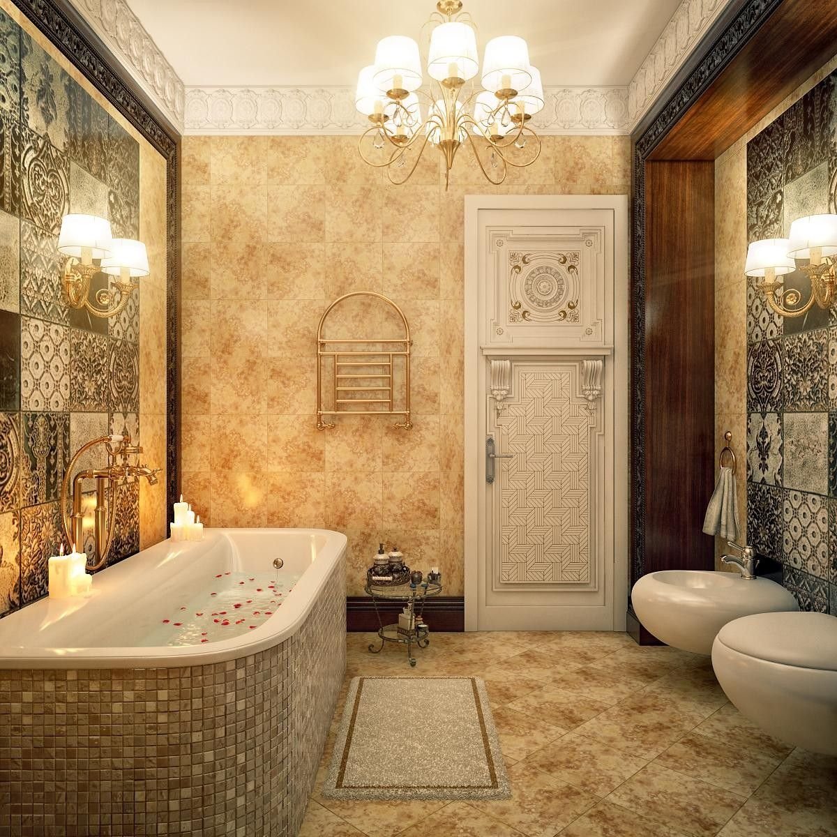 Дизайн ванной комнаты в итальянском стиле