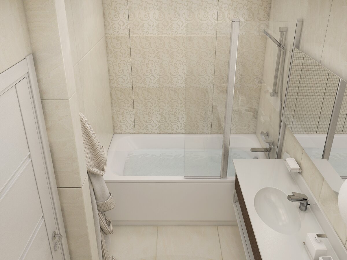 Дизайн ванной комнаты с раздельным санузлом