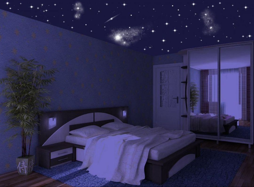 Спальная комната ночью