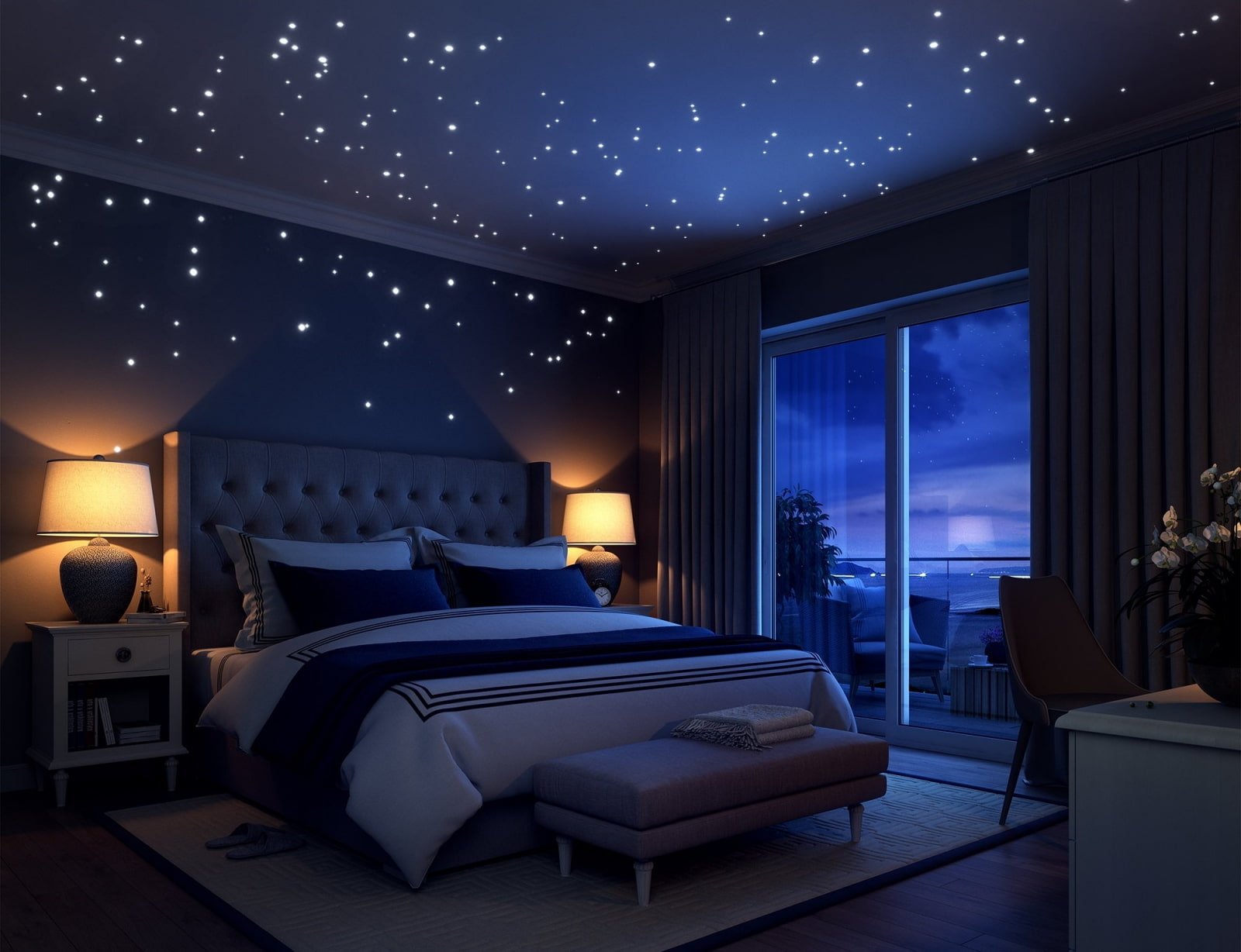 Делаем звездное небо. Звездный потолок в спальне. Потолок звездное небо в спальне. Натяжной потолок звездное небо. Потолок со звездами.