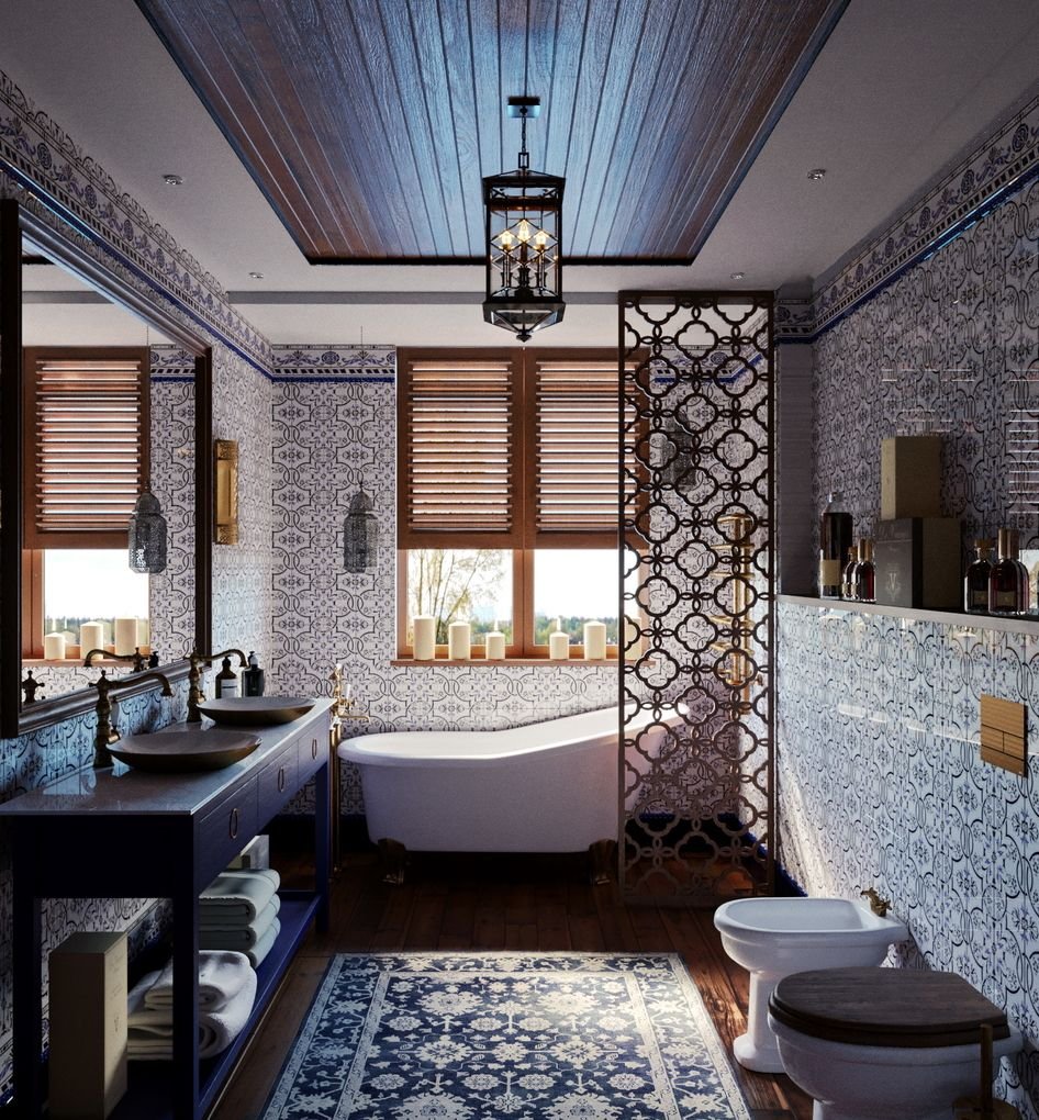 Ванная комната в стиле марокко
