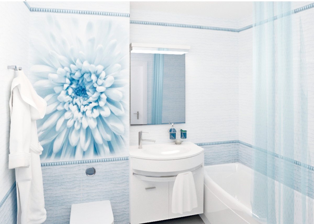 Дизайн ванной комнаты из пластиковых панелей