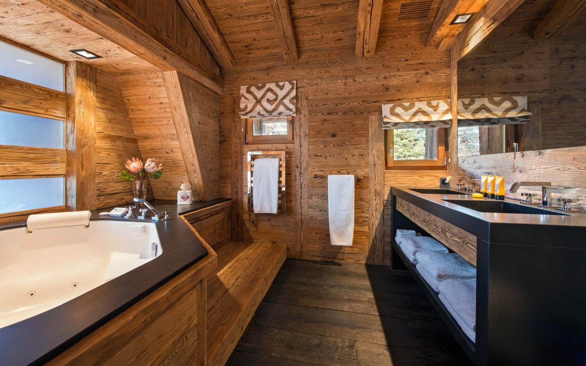 Ванная комната в стиле шале