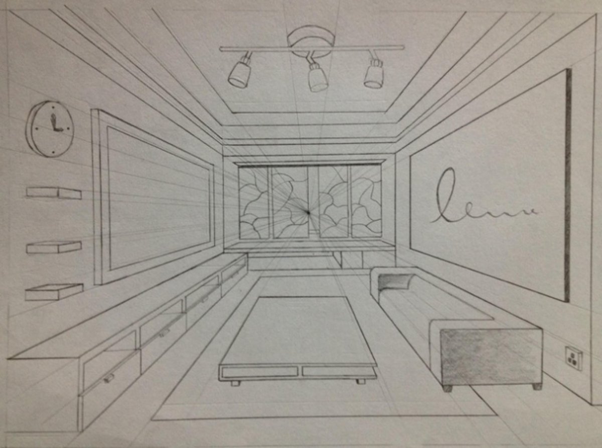 Как нарисовать проекцию комнаты