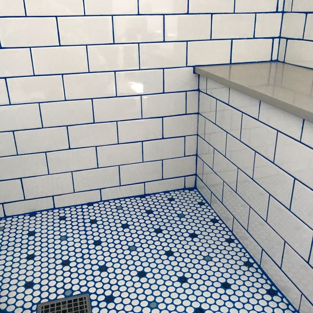 Затирка для белой плитки в ванной