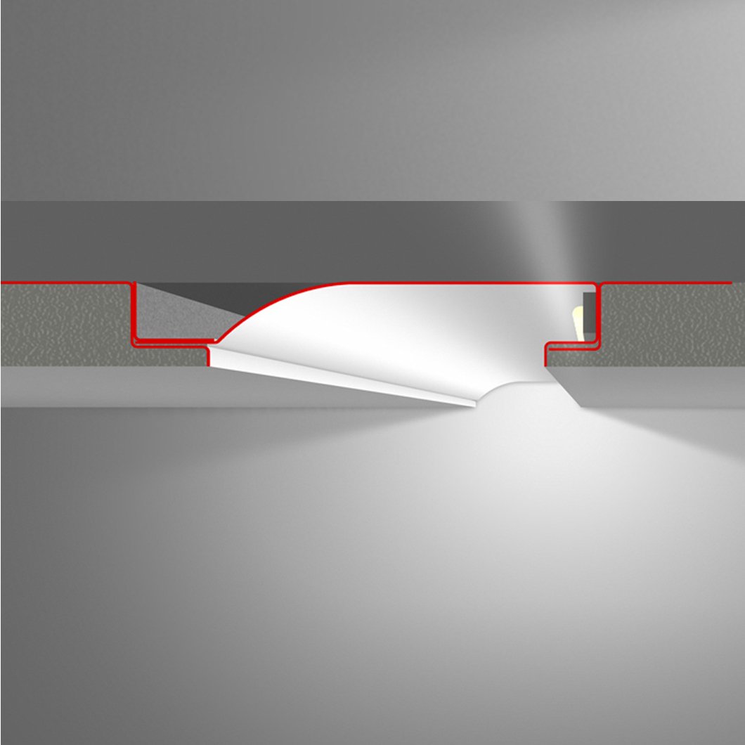Теневой профиль для тканевых потолков