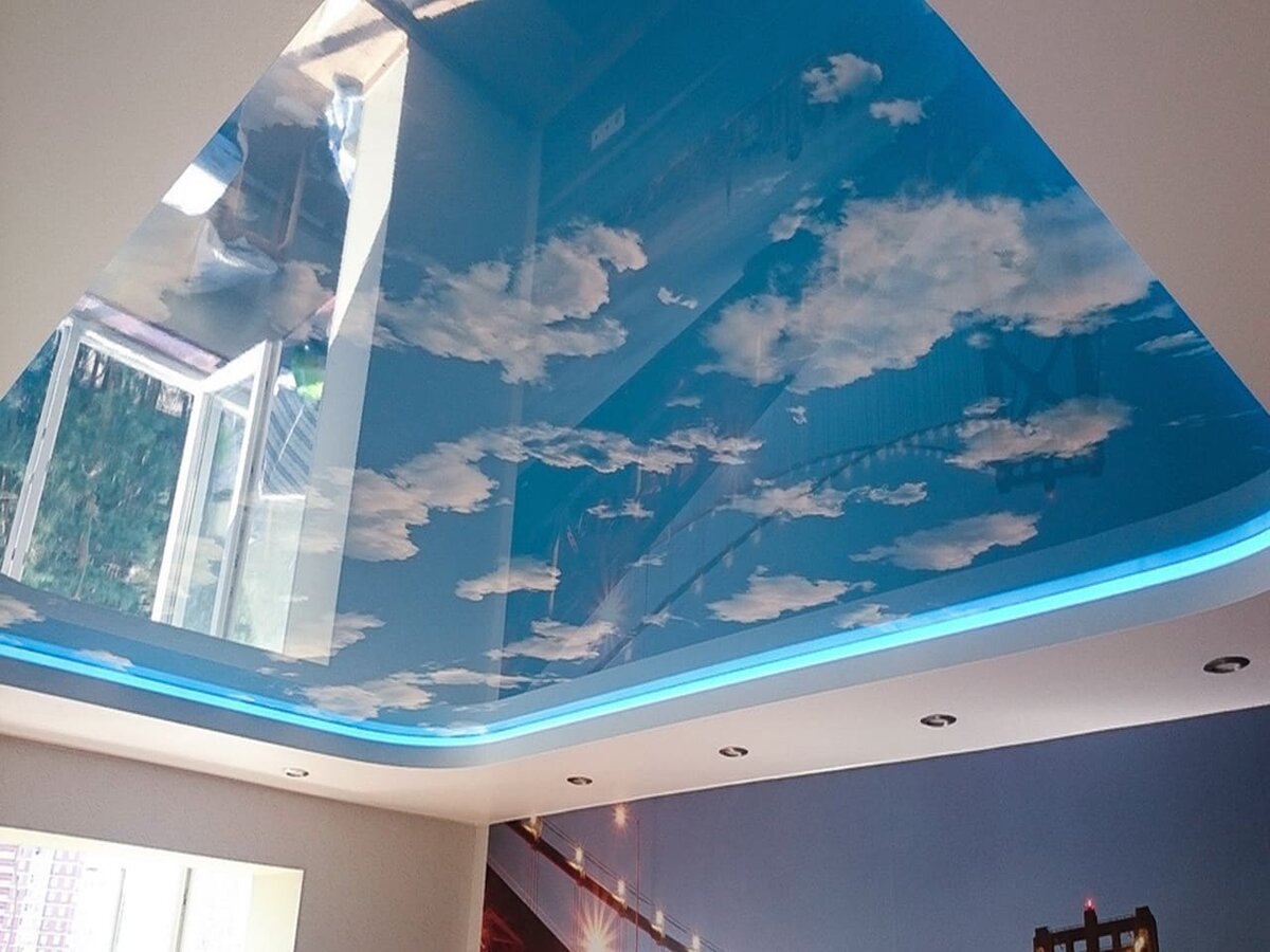 Облака на потолке с подсветкой