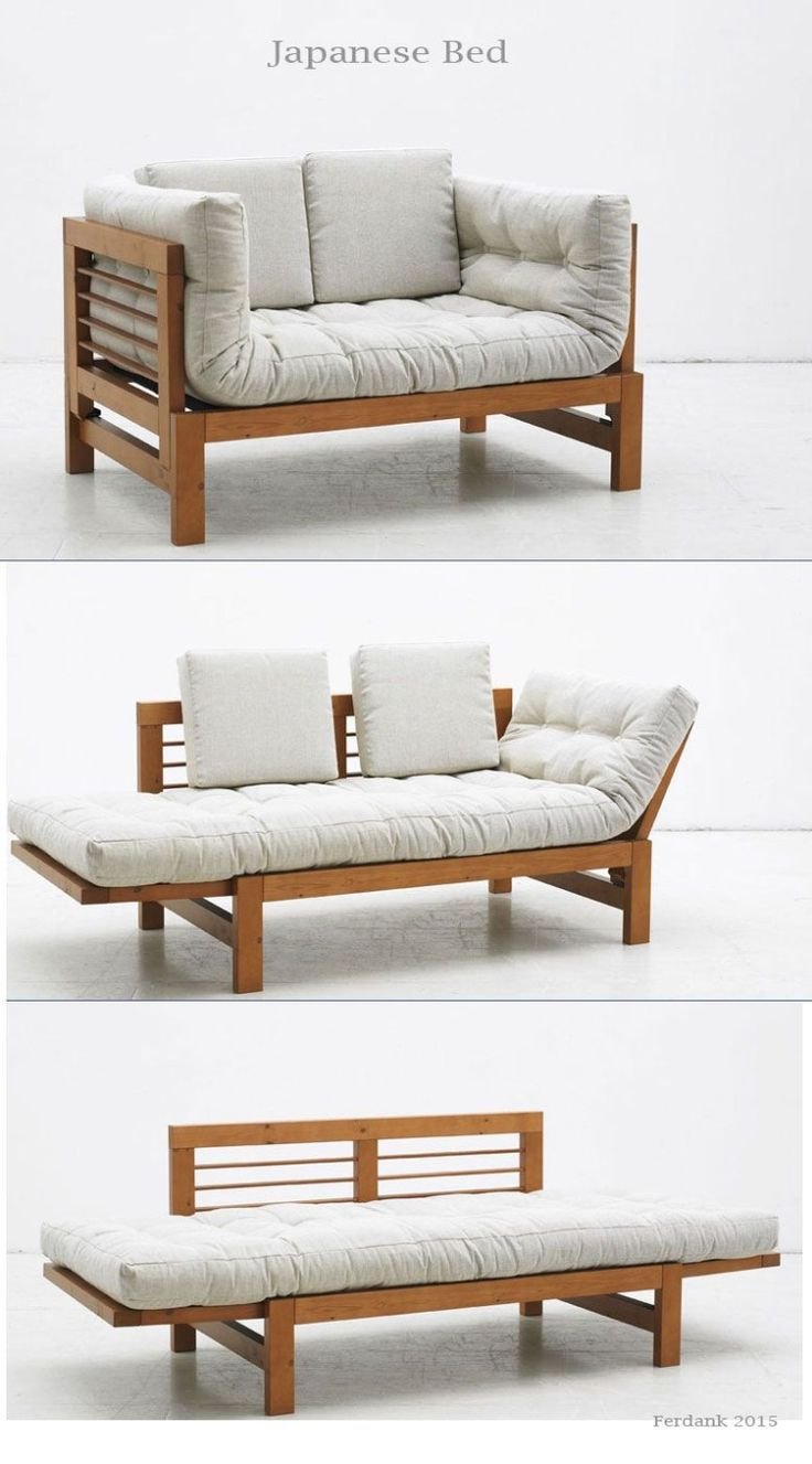 Японский раздвижной диван на ножках